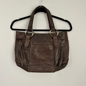 Ruehl No.925 Leather Satchel Brown Y2K Style‎ Shoulder Bag Purse #115247